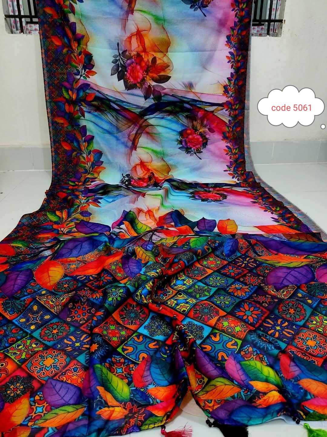 Chandari Silk saree code 5061