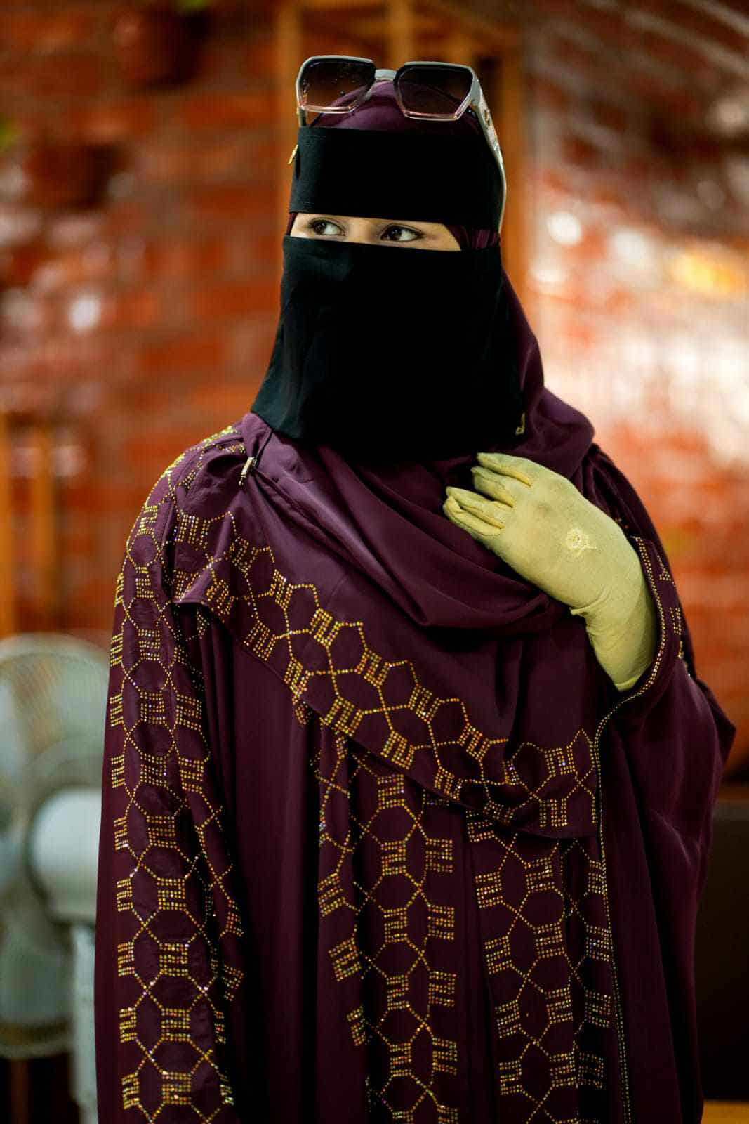 Orginal Dubai cherry febric borka code. 436