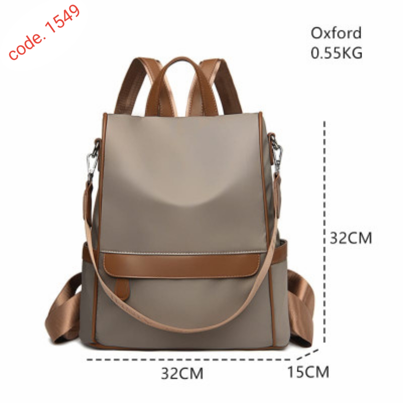 Bag Women Fashionable Bag New Design Women Backpack Nylon Waterproof Anti-Theft Travel Bagpack code. 1549