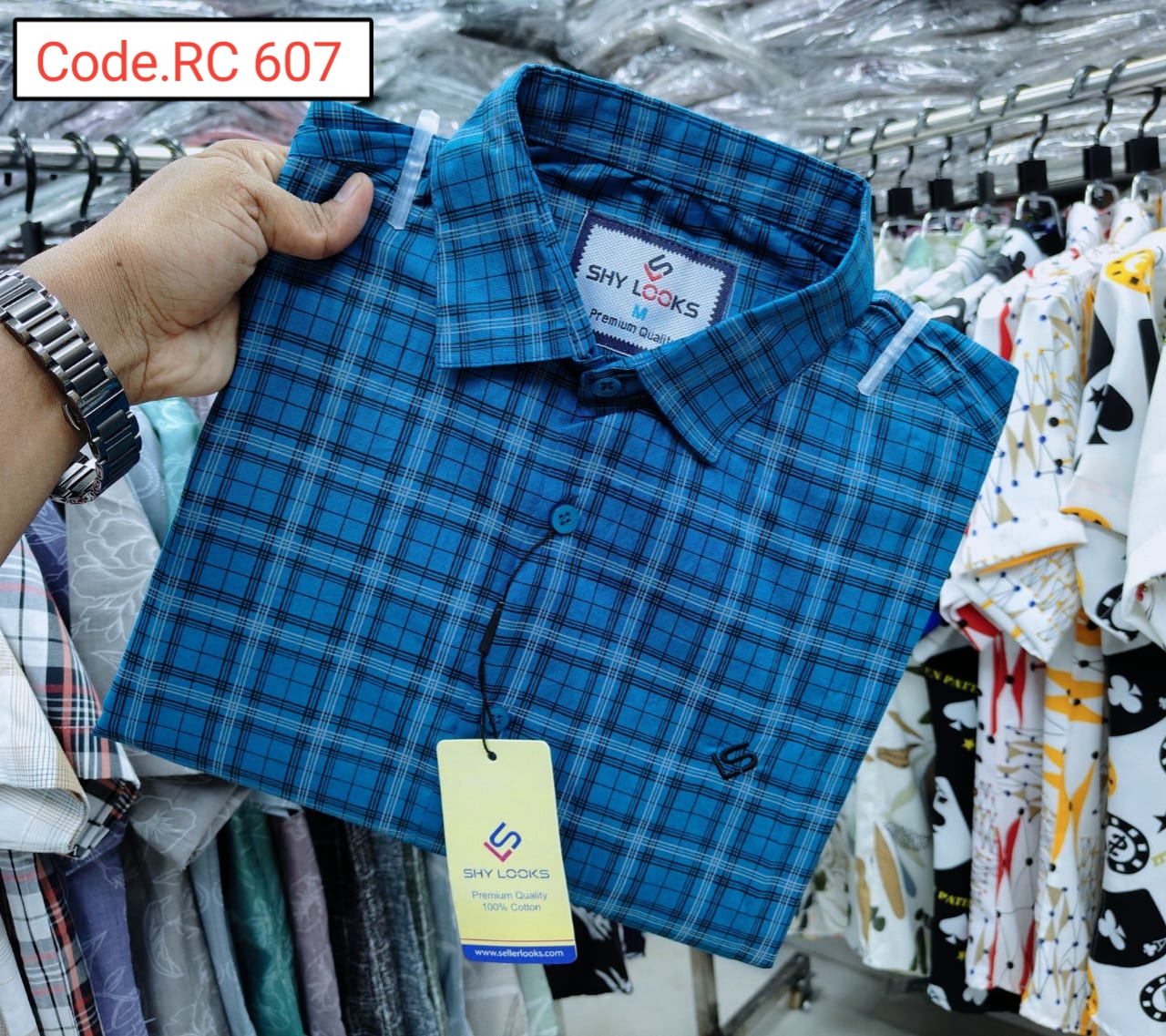 Cotton Check full sleeve Shirt code.RC 607
