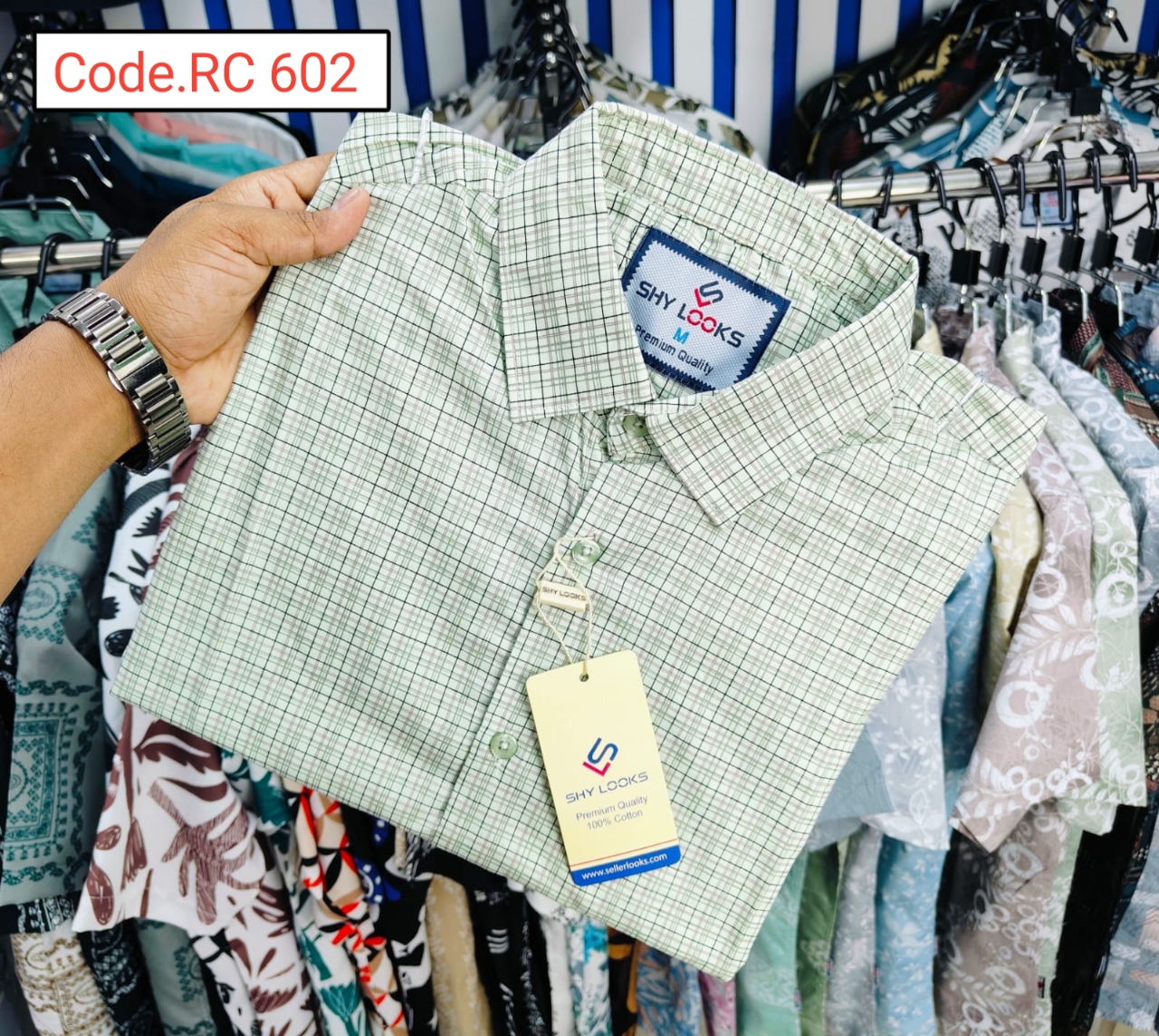 Cotton Check full sleeve Shirt code.RC 602