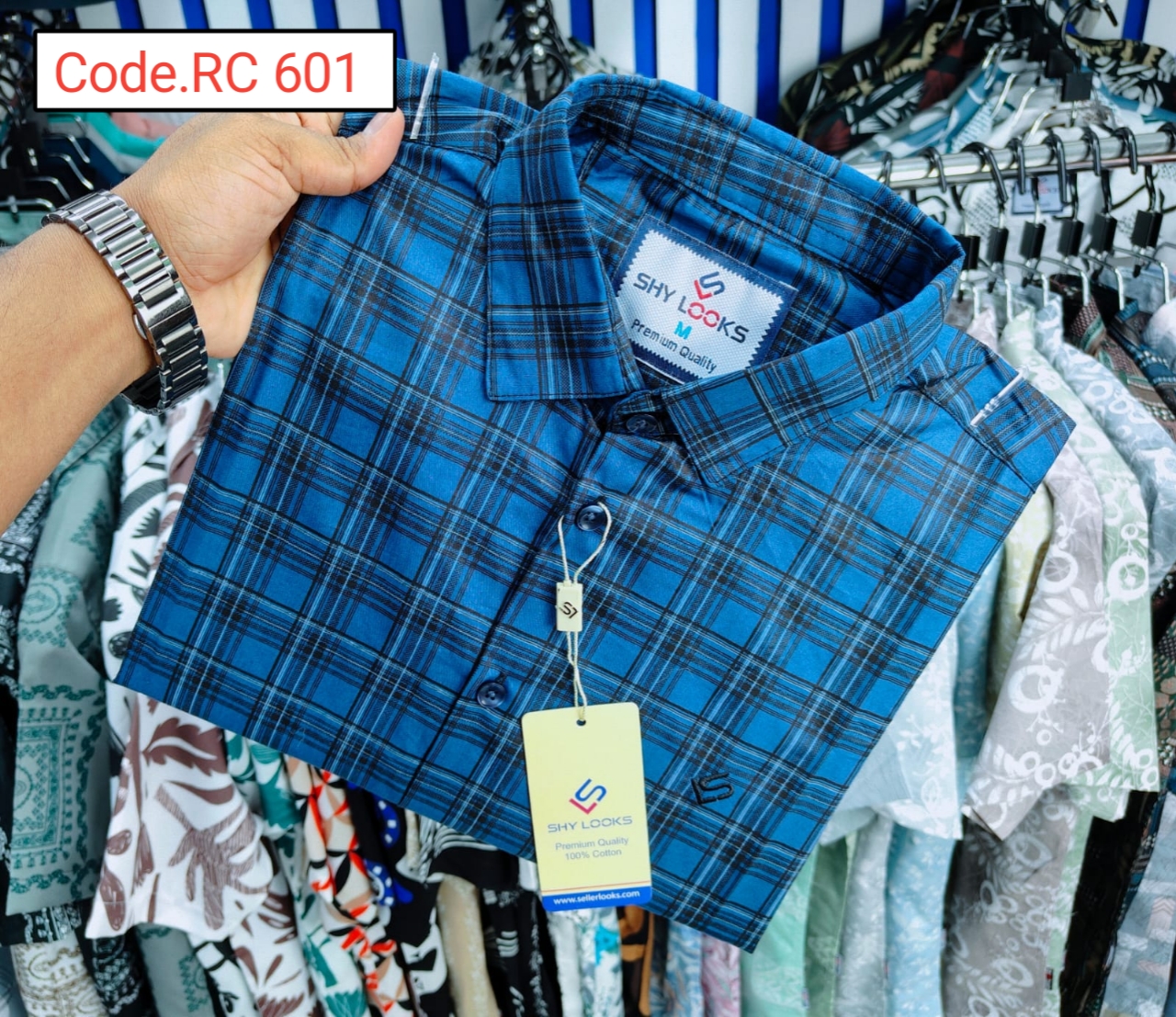 Cotton Check full sleeve Shirt code.RC 601
