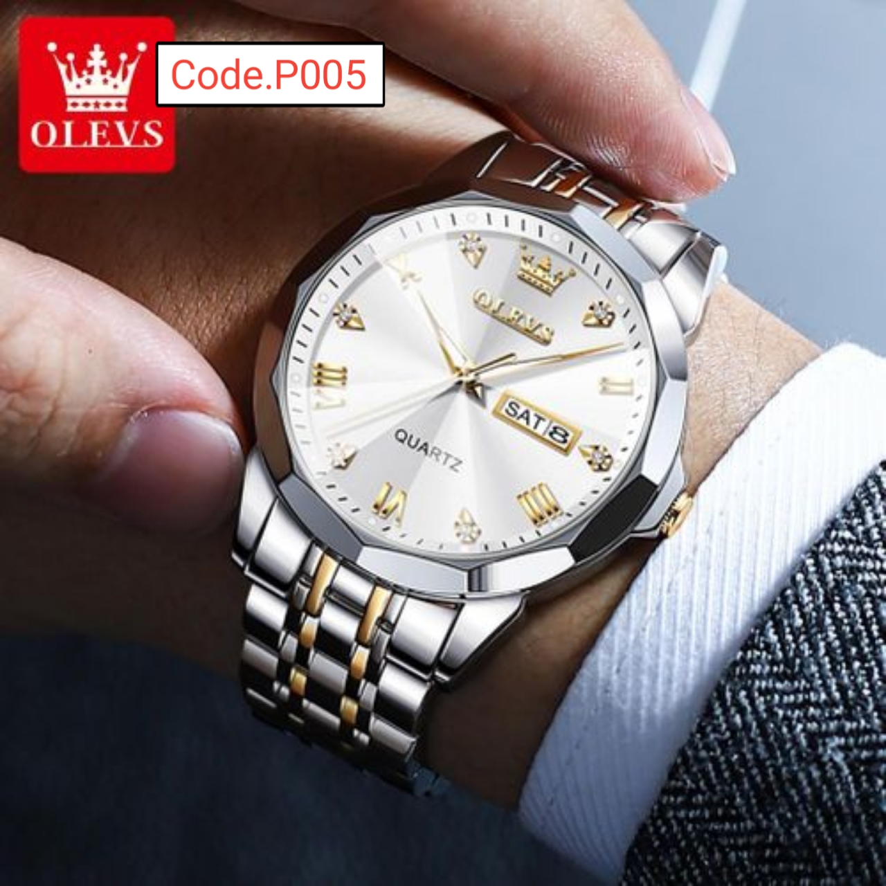 Olevs Stylish Man Watch Code.P005